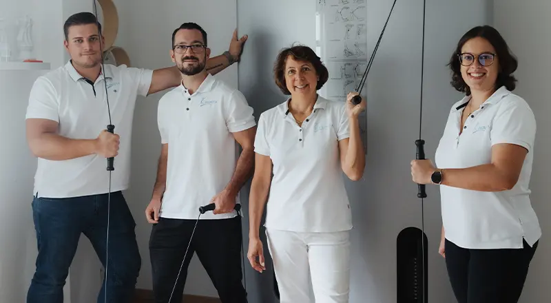 Team von Eden Physiotherapie beim Training